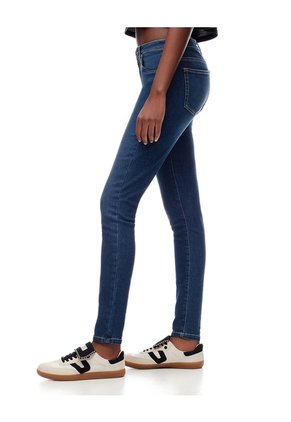 Jean Súper Skinny Tiro Medio índigo Oscuro Mujer Azul