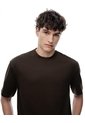 Camiseta Manga Corta Oversize Algodón Café Hombre Cafe de Gef
