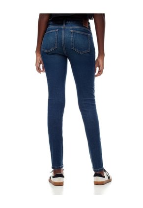 Jean Súper Skinny Tiro Medio índigo Oscuro Mujer Azul