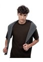 Camiseta Manga Corta Oversize Algodón Café Hombre Cafe de Gef