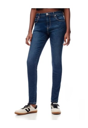Jean Súper Skinny Tiro Medio índigo Oscuro Mujer Azul