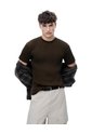 Camiseta Slim Rib Algodón Chocolate Hombre Chocolate de Gef
