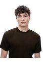 Camiseta Slim Rib Algodón Chocolate Hombre Chocolate de Gef
