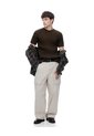 Camiseta Slim Rib Algodón Chocolate Hombre Chocolate de Gef
