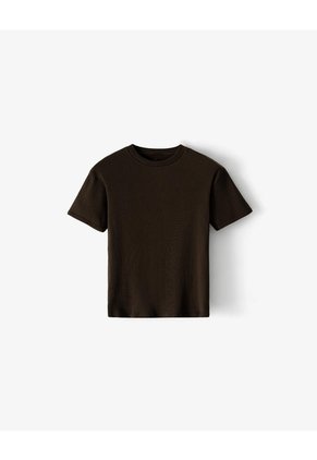 Camiseta Slim Rib Algodón Chocolate Hombre Chocolate