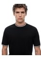 Camiseta Regular Algodón Jersey Negra Hombre Negro de Gef