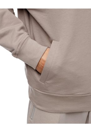 Buzo Relax Tipo Hoddie Algodón Taupe Hombre Marron