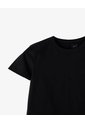 Camiseta Manga Corta Regular Negra Mujer Negro de Gef