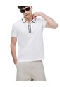 Polo Half Zip Regular Blanca Hombre Blanco de Gef