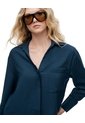 Camisa Regular Azul Mujer Azul de Gef