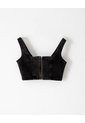 Crop Top Slim Denim Negro Mujer Azul de Gef
