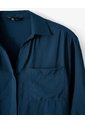 Camisa Regular Azul Mujer Azul de Gef