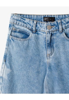 Jean Wide Leg Tiro Alto índigo Medio Niña Azul