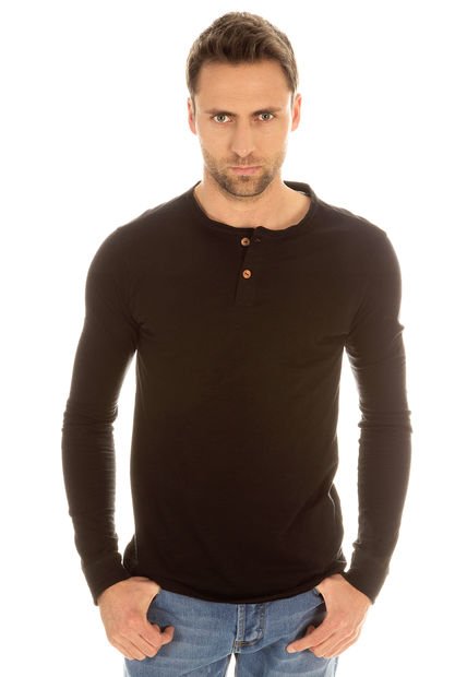 Camiseta Manga Larga gef Negro - Compra Ahora | Dafiti Colombia