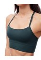 Top Deportivo Soporte Medio Seamless Verde Mujer Verde de Gef
