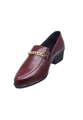 Zapato Formal Mocasín Cuero Para Mujer Tacón 3 1/2