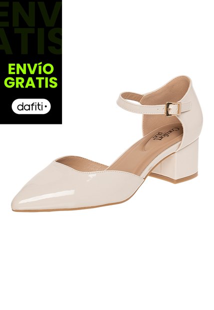 Zapatos De Vestir Moira Para Mujer Beige Comfort Plus 201584