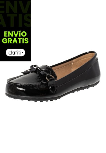 Zapatos Casuales Deja Tipo Mocasín Para Mujer Negro Comfort Plus 210120