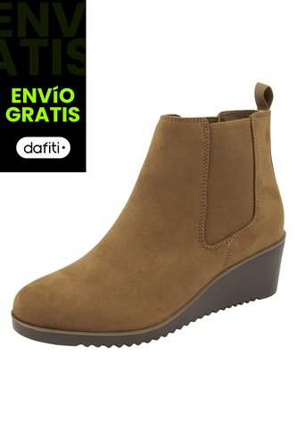 Botines Chelsea Con Taco Tipo Cuña Para Mujer Cogñac Comfort Plus 199328 Payless Generic