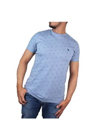 Camiseta Cuello Redondo Regular Fit Azul Claro Azul Claro/L Generic