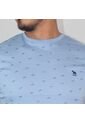 Camiseta Cuello Redondo Regular Fit Azul Claro Azul Claro/L de Generic