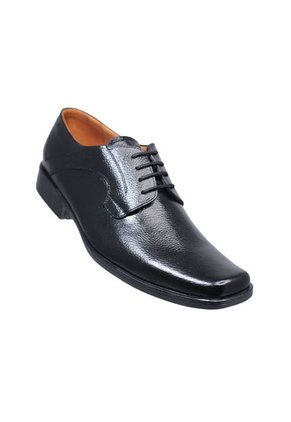 Zapato De Amarrar Negro Cuero Legítimo