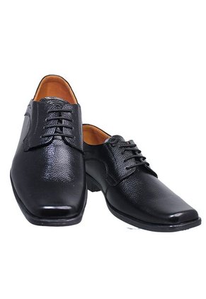 Zapato De Amarrar Negro Cuero Legítimo