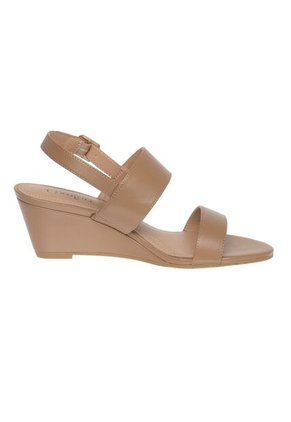Sandalias Petunia Con Taco Tipo Cuña Para Mujer Bronceado Comfort Plus 201271