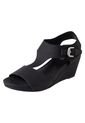 Sandalias Vanna Con Taco Tipo Cuña Para Mujer Negro Comfort Plus 199829 de Generic