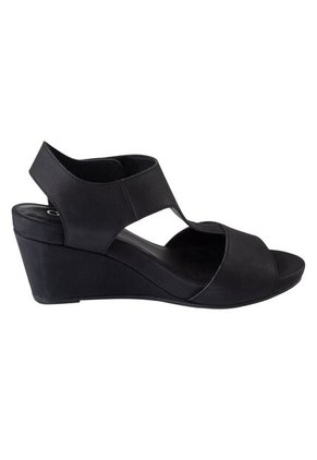 Sandalias Vanna Con Taco Tipo Cuña Para Mujer Negro Comfort Plus 199829