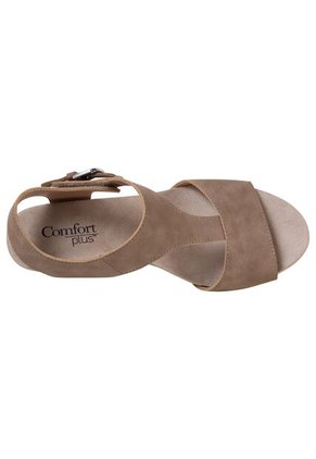Sandalias Vanna Con Taco Tipo Cuña Para Mujer Beige Comfort Plus 199830
