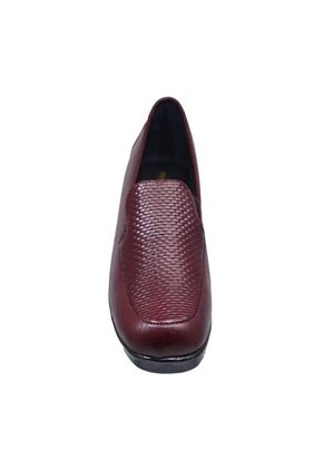 Mocasín Cuero Tacón Corrido Para Mujer