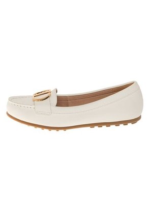 Zapatos Casuales Febee Tipo Mocasín Para Mujer Beige Comfort Plus 210534