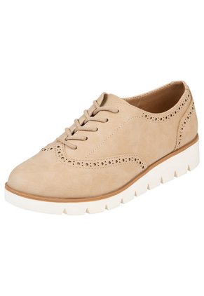 Zapatos Casuales Margo Tipo Oxford Para Mujer Beige Comfort Plus 200336 Payless