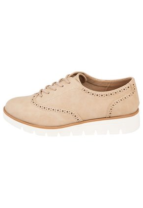 Zapatos Casuales Margo Tipo Oxford Para Mujer Beige Comfort Plus 200336 Payless