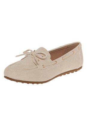 Zapatos Casuales Francesca Tipo Mocasín Para Mujer Marfil Comfort Plus 211118
