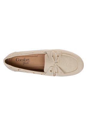 Zapatos Casuales Francesca Tipo Mocasín Para Mujer Marfil Comfort Plus 211118