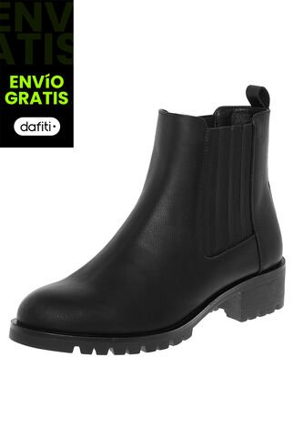 Botines Chelsea Para Mujer Negro Comfort Plus 210211 Generic