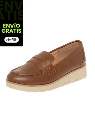 Zapatos Casuales Tipo Mocasín Kiley Para Mujer Cogñac Comfort Plus 201551 Generic