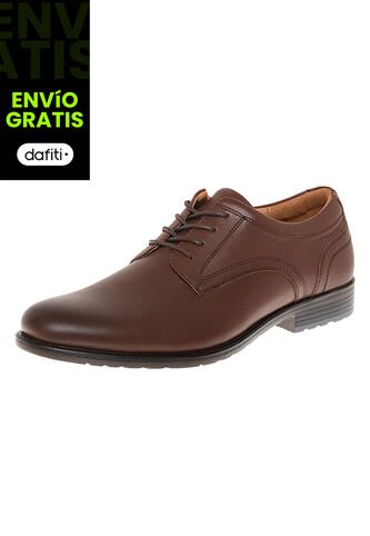 Zapatos De Vestir Para Hombre Café Medio Comfort Plus 210170 Generic