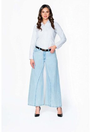 Blusa Con Mini Print Para Mujer Lec Lee