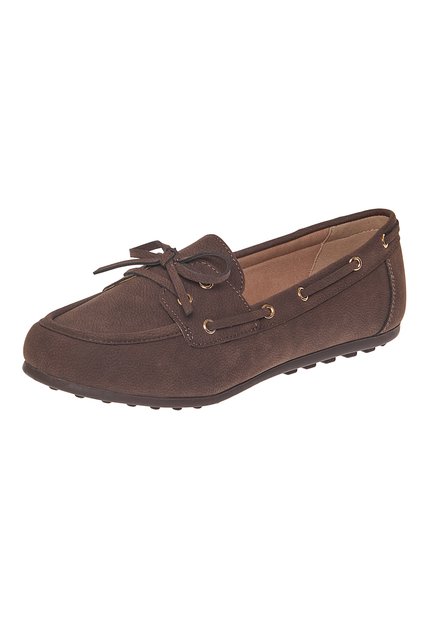 Zapatos Casuales Francisca Tipo Mocasín Para Mujer Café Oscuro Comfort Plus 211901