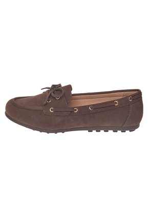 Zapatos Casuales Francisca Tipo Mocasín Para Mujer Café Oscuro Comfort Plus 211901
