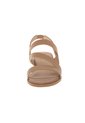 Sandalias Blanca Con Taco Tipo Cuña Para Mujer Bronceado Comfort Plus 211013 de Generic
