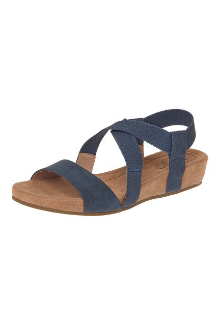 Sandalias Planas Ella Para Mujer Azul Oscuro Comfort Plus 211923