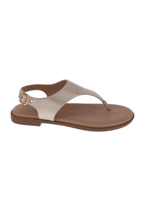 Sandalias Planas Valle Para Mujer Dorado Comfort Plus 211002