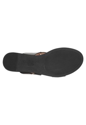 Sandalias Blanca Con Taco Tipo Cuña Para Mujer Negro Comfort Plus 211012