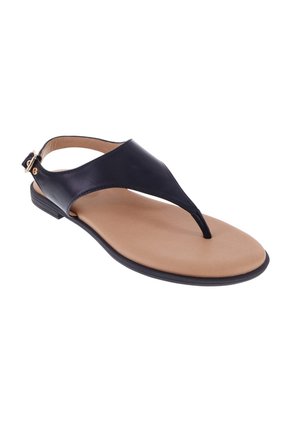 Sandalias Planas Valle Para Mujer Negro Comfort Plus 211001