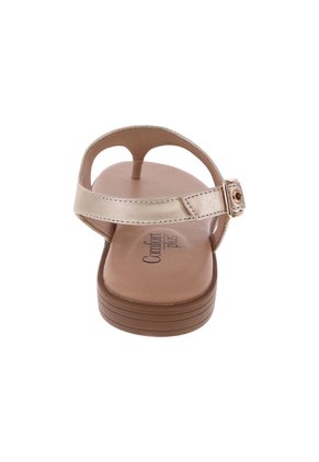 Sandalias Planas Valle Para Mujer Dorado Comfort Plus 211002