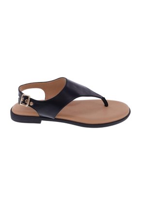 Sandalias Planas Valle Para Mujer Negro Comfort Plus 211001